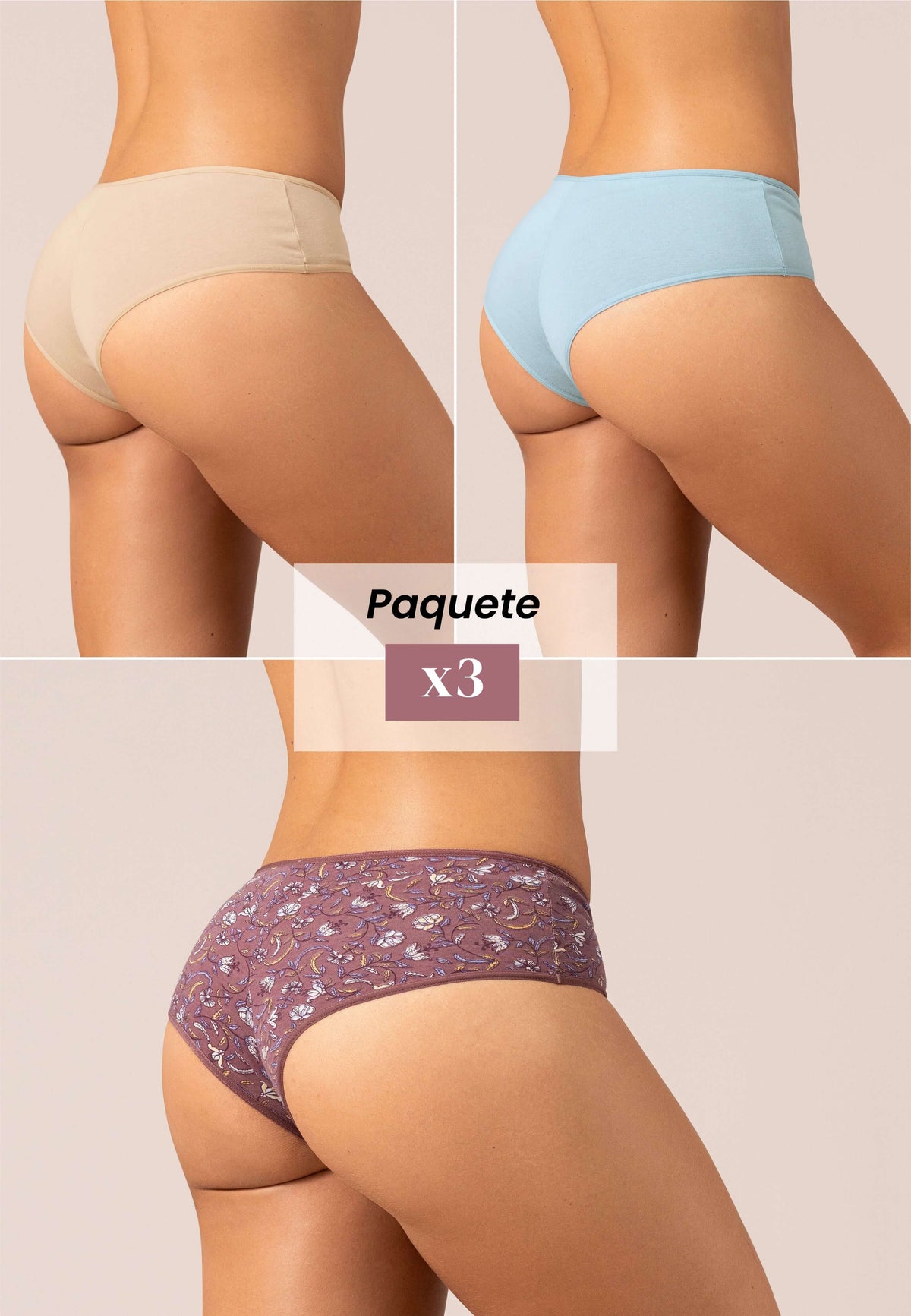 Trío de panties Alda