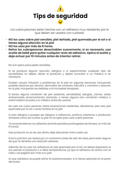 Cubre pezones de silicona